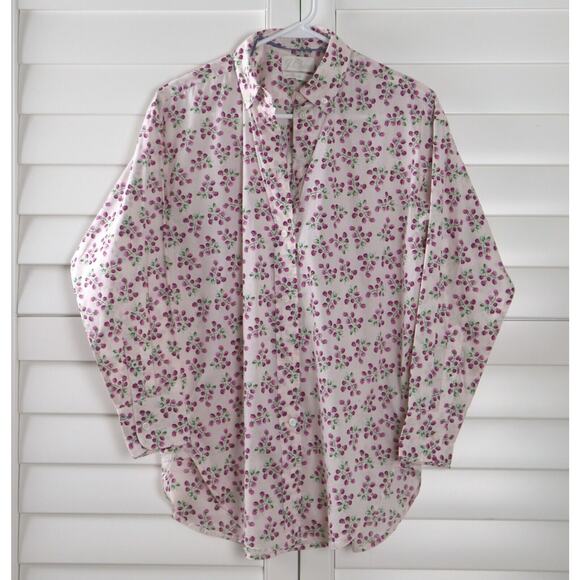 J.CREW NWT $90 Relaxed Fit Lightweight Shirt Top in Whisper Peach Berry Size 00 - Picture 6 of 7